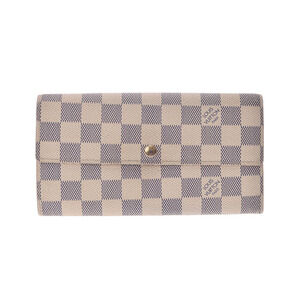 Louis Vuitton Azur White Portefeuille Wallet Sarah Long
